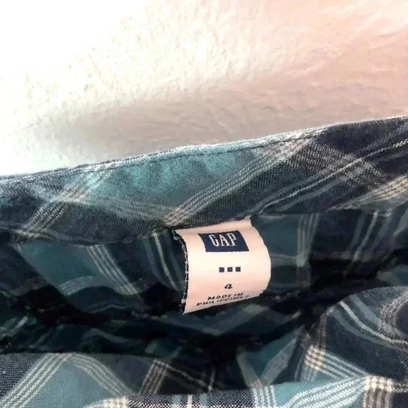 y2k Vintage GAP Plaid Square Neck Mini Dress Grunge Punk Women's Size 4 - Picture 6 of 10